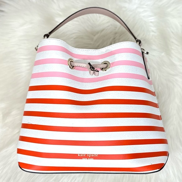 Kate Spade Eva Stripe Large Bucket Bag - Picture 3 of 15